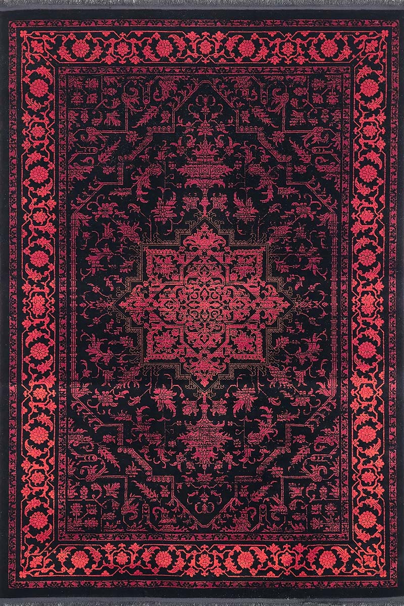 فرش ماشینی مدرن سیزان کاشان - کد کهن 43023 Ls