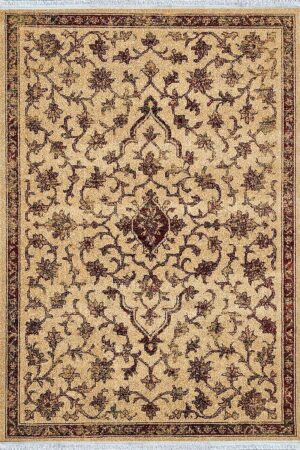 فرش ماشینی مدرن سیزان کاشان - کد کهن 43028 kg