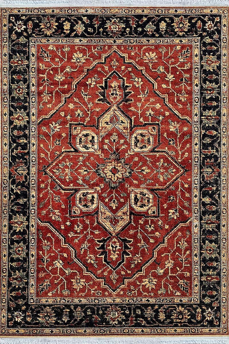 فرش ماشینی مدرن سیزان کاشان - کد کهن 43030 ns