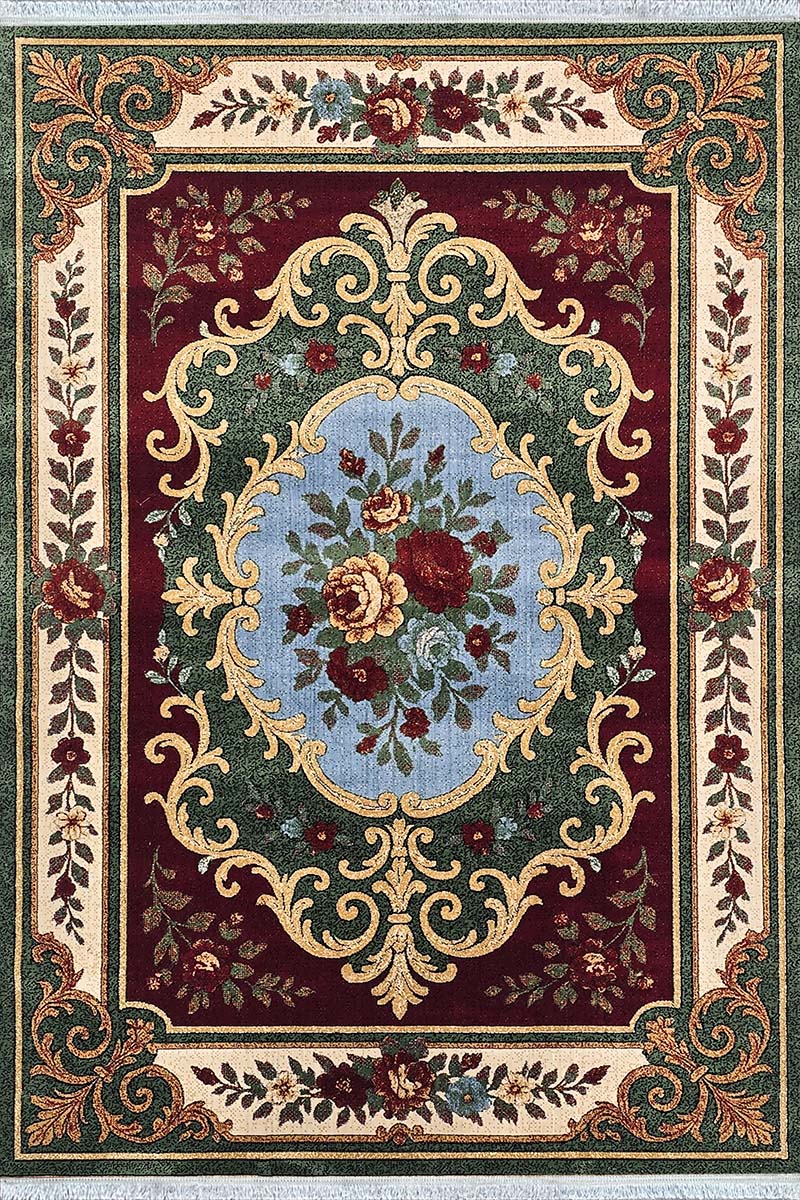 فرش ماشینی مدرن سیزان کاشان - کد کهن 43035 G