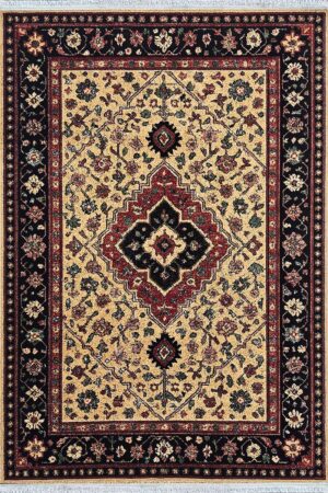 فرش ماشینی مدرن سیزان کاشان - کد کهن 43036 bs