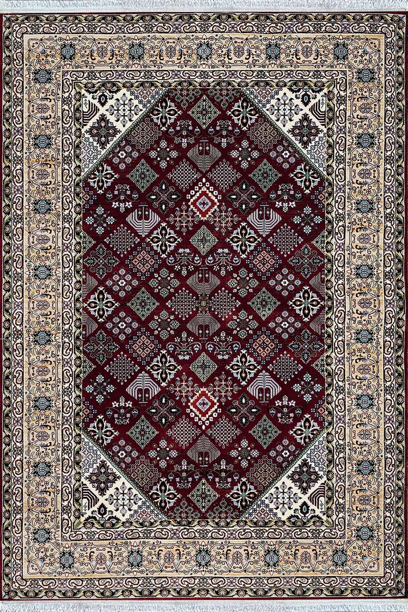 فرش ماشینی مدرن سیزان کاشان - کد کهن 43050 Ls