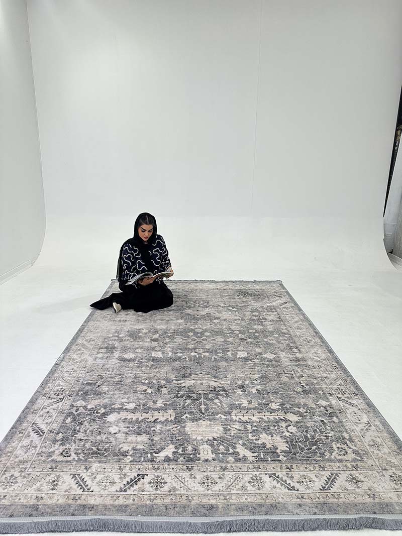 فرش ماشینی مدرن سیزان کاشان - کد کالیفرنیا 12410 ZN