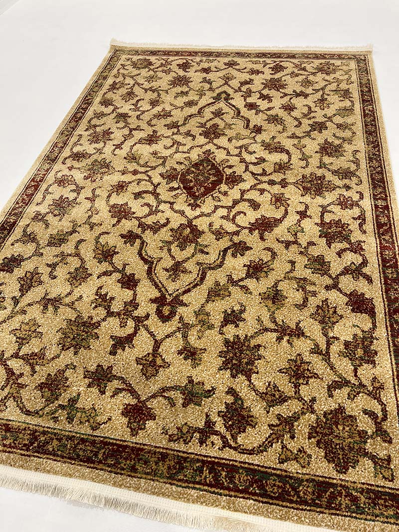 فرش ماشینی مدرن سیزان کاشان - کد کهن 43028 kg