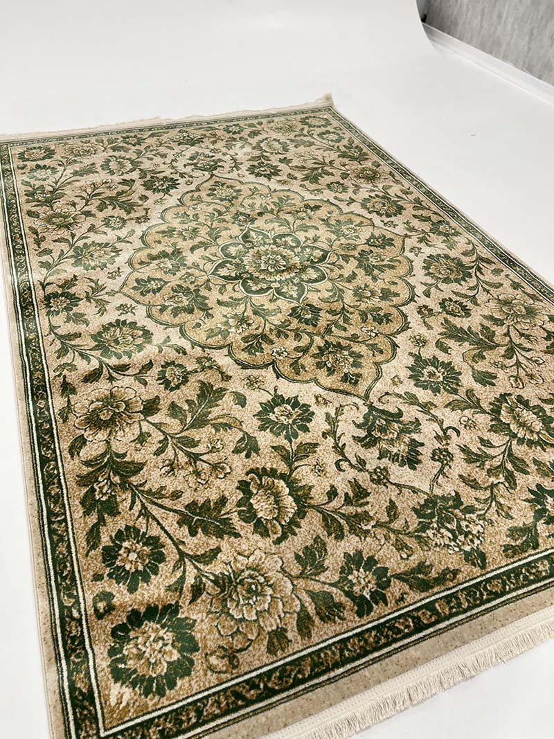 فرش ماشینی مدرن سیزان کاشان - کد کهن 43025 kg