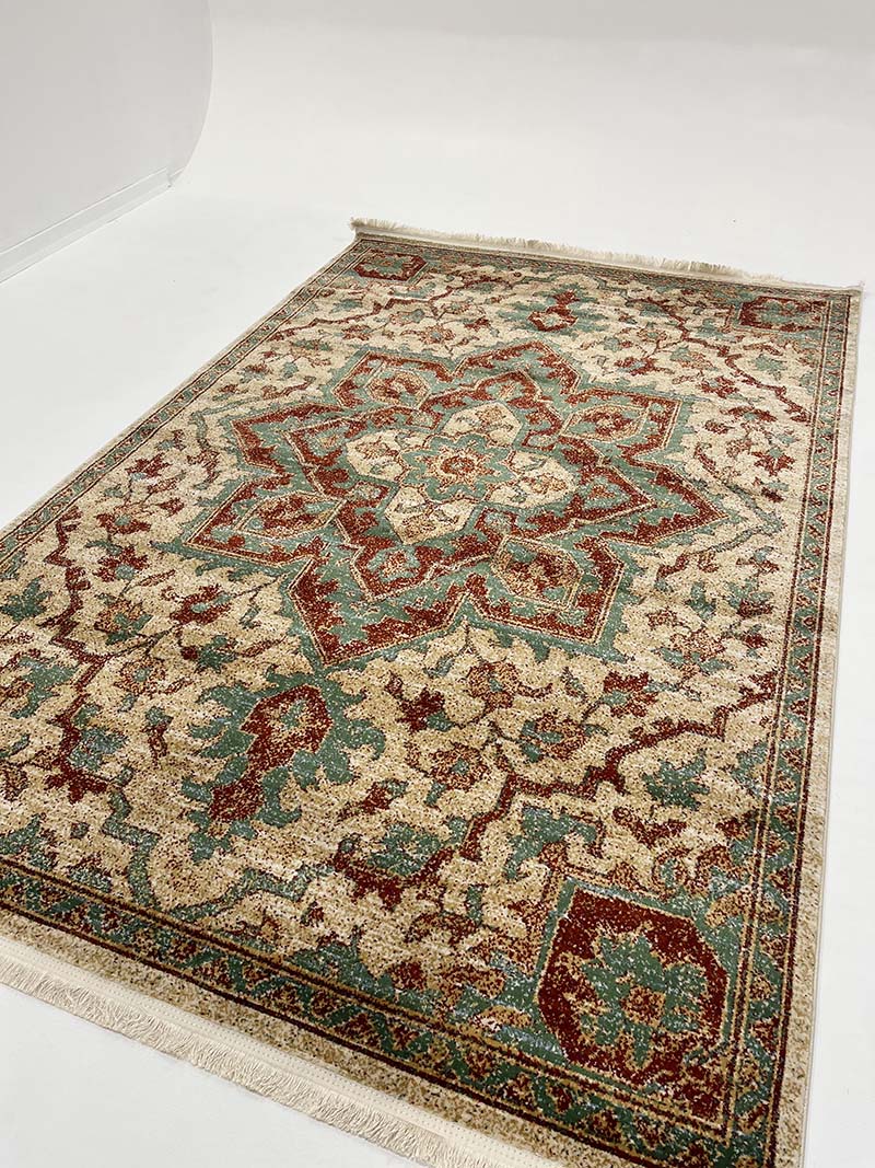 فرش ماشینی مدرن سیزان کاشان - کد کهن 43027 KB