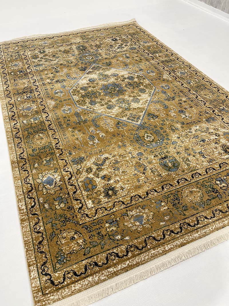 فرش ماشینی مدرن سیزان کاشان - کد کهن 43031 b