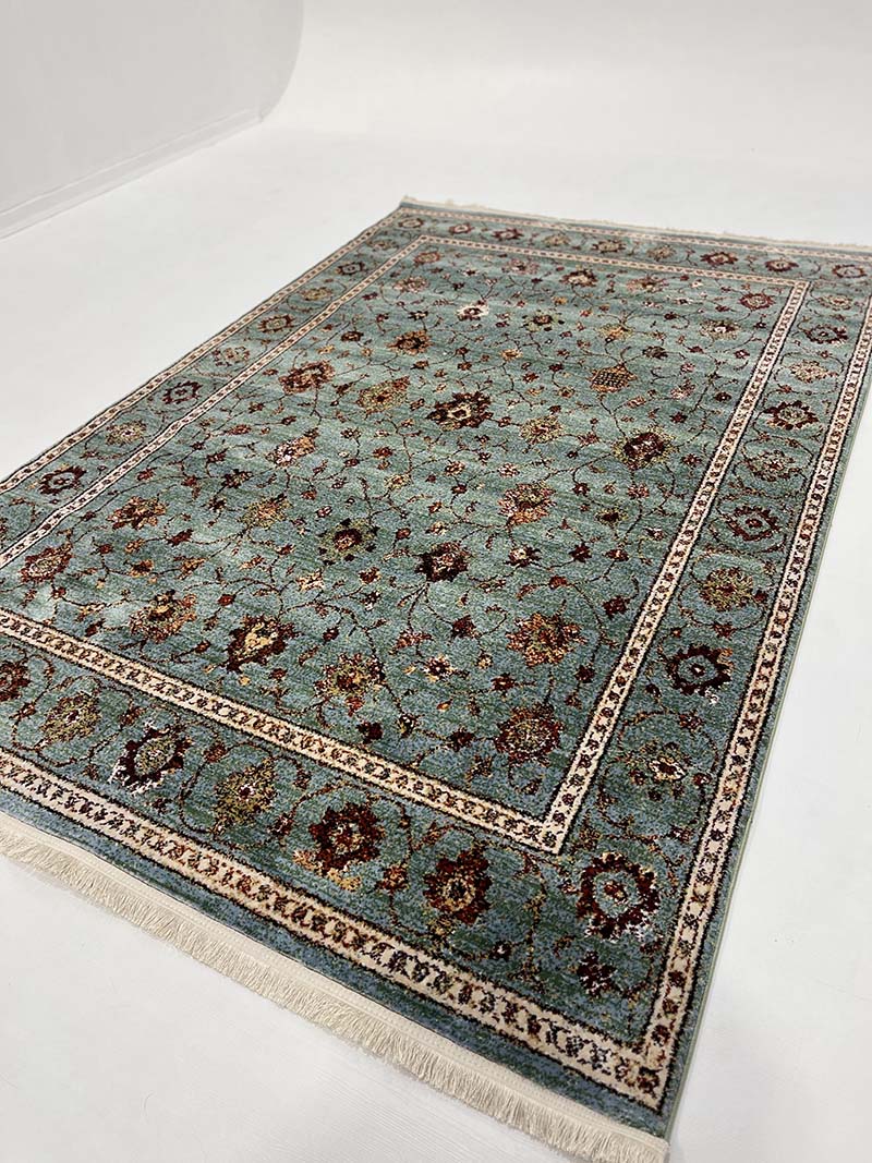 فرش ماشینی مدرن سیزان کاشان - کد کهن 43032 A