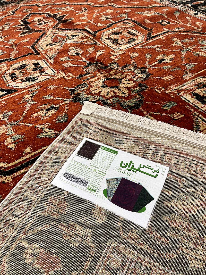 فرش ماشینی مدرن سیزان کاشان - کد کهن 43030 ns