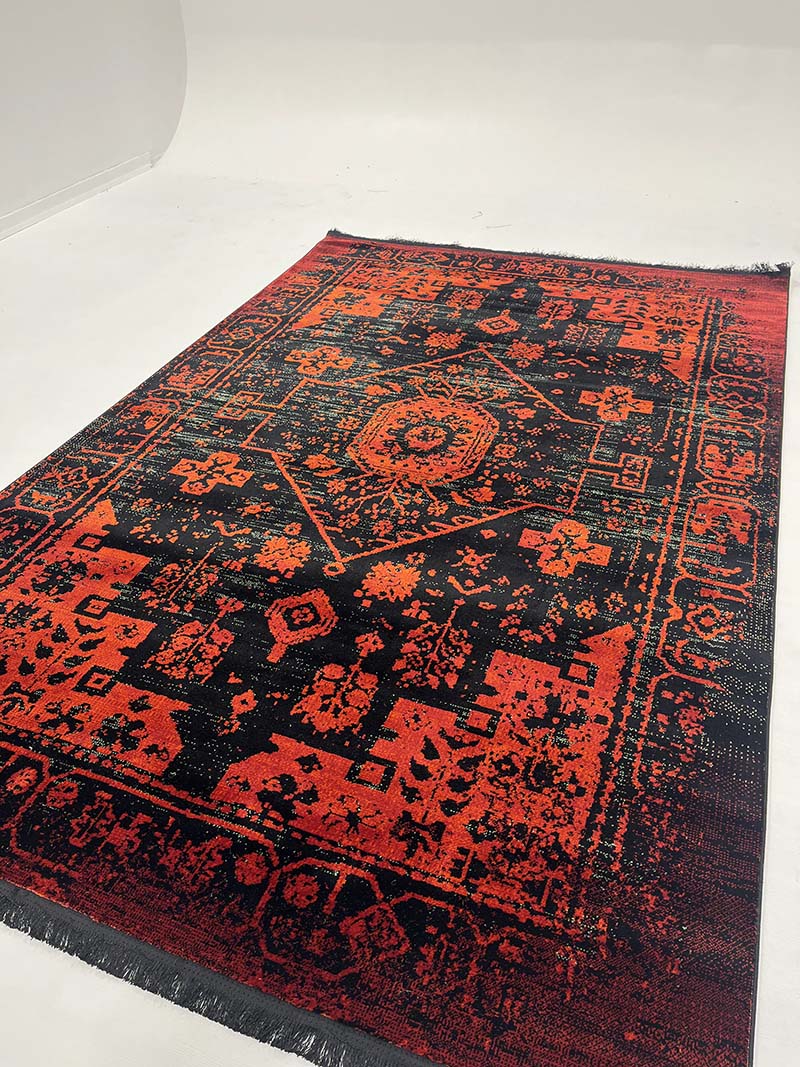 فرش ماشینی مدرن سیزان کاشان - کد کهن 43011 Ls