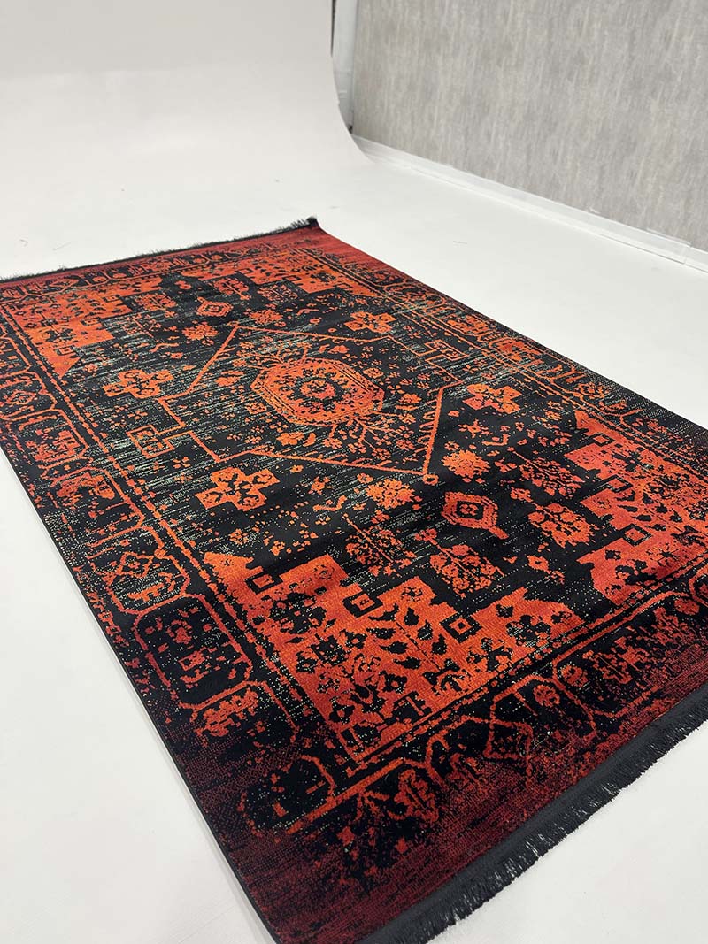 فرش ماشینی مدرن سیزان کاشان - کد کهن 43011 Ls