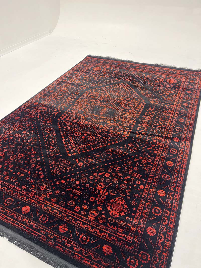 فرش ماشینی مدرن سیزان کاشان - کد کهن 43018 Ls