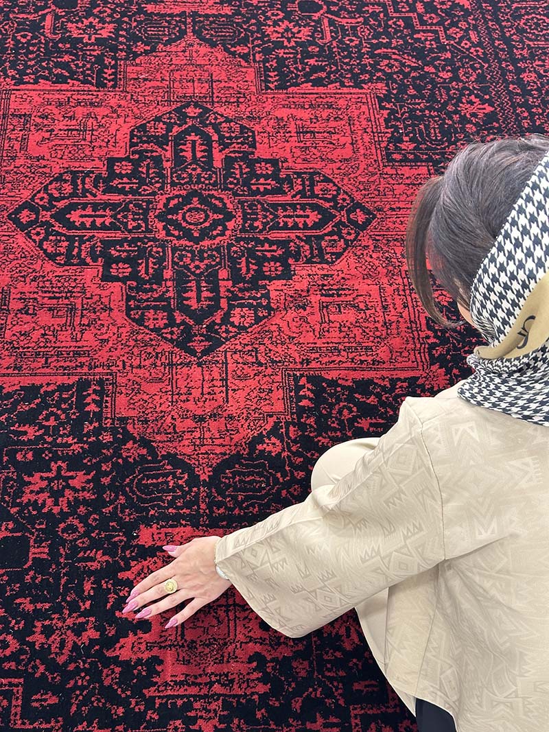 فرش ماشینی مدرن سیزان کاشان - کد کهن 43020 Ls